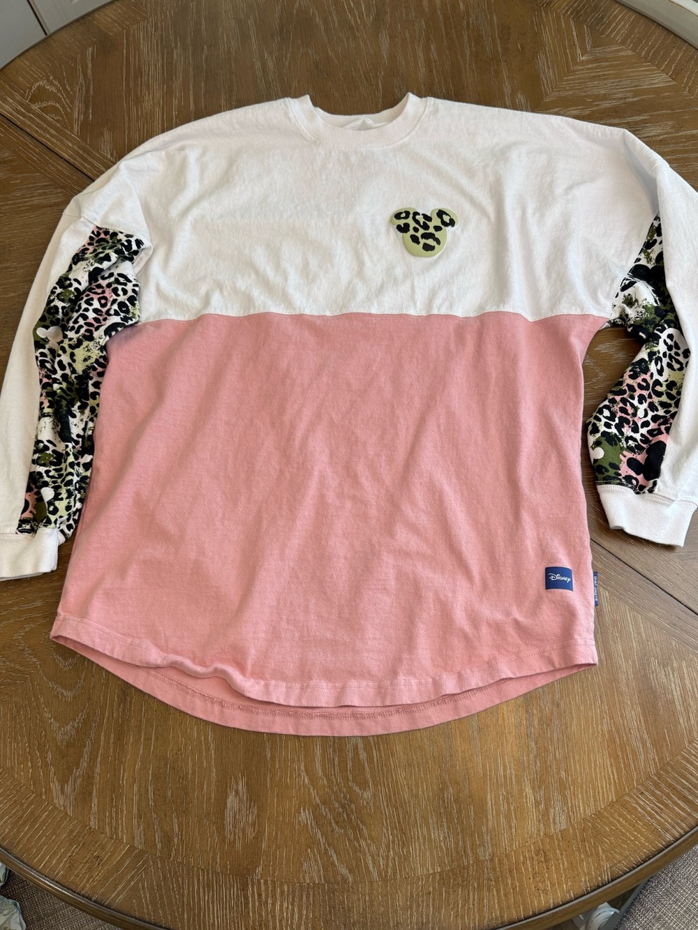 Disney Colorblock spirit jersey with Leopard Sleeves Wild About Disney